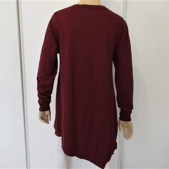 🌸SOLD🌸 LOGO Lori Goldstein Sweater Red Tunic Medium - Picture 6 of 12